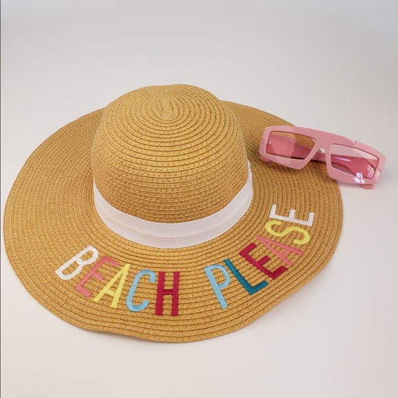 CC Boutique Accessories - Beach Please Sun Hat/ Floppy Hat